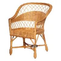 Krzesło wiklinowe - fotel do jadalni lub ogrodu Euforia KRE3