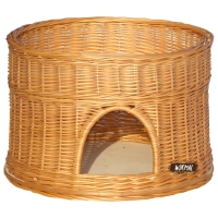 Domek wiklinowy leżak okrągły dla kota KOPI23