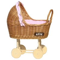 Wózek z wikliny dla lalek gondola WDL3